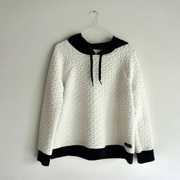 Calvin Klein Performance Tops - Calvin Klein Performance Hoodie Women XXL Black Winter White Quilted Sweatshirt